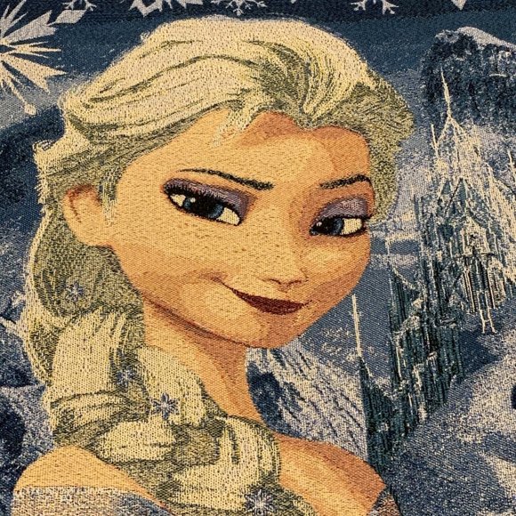 Disney Elsa Frozen Woven Throw Blanket 48 x 59 The Northwest Company Tapestry - Picture 2 of 11